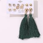Set Of 6: Earring (various Designs) 01 - 12198 - Set - Gold - One Size