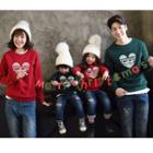 Family Matching Christmas Print Sweatshirt