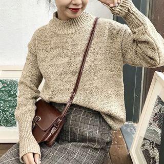 Melange Mock-turtleneck Sweater