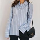 French-front Striped Shirt