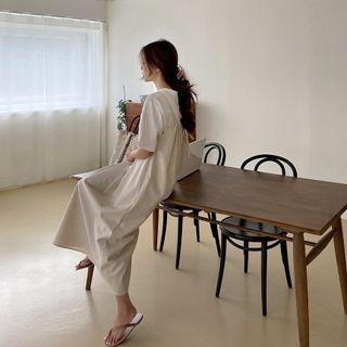 Drawstring-strap Maxi Dress
