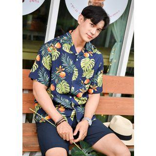 Linen Blend Hawaiian Shirt