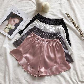Wide-leg Satin Shorts