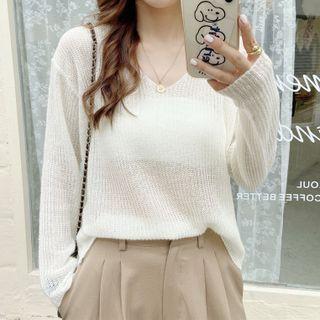Long-sleeve Ice Silk Sweater