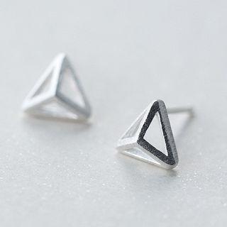 925 Sterling Silver Triangle Stud Earrings
