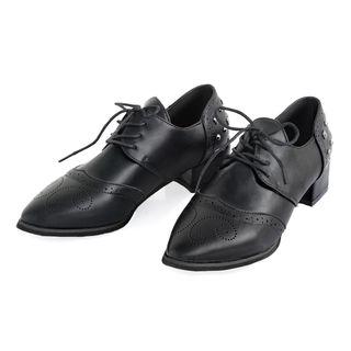 Lace-up Wingtip Oxfords Black - 37