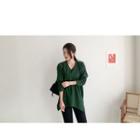 Set Of 2: V-neck Slit-side T-shirt In 10 Colors