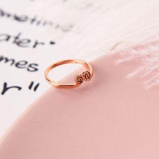18k Rose Gold Plated Tightening-crown Ring