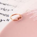 18k Rose Gold Plated Tightening-crown Ring