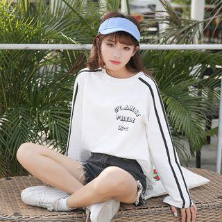 Long-sleeve Contrast Lining T-shirt