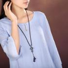 Beaded Tassel Necklace As Shown In Figure - One Size