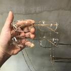 Rectangular Metal Frame Eyeglasses With Chain