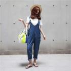 Pocket-front Denim Jumpsuit