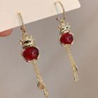 Fringed Earring 1 Pair - Red - One Size
