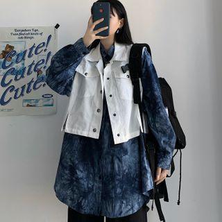 Tie-dyed Shirt / Buttoned Vest