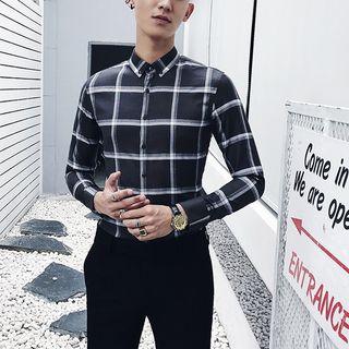 Check Long-sleeve Slim-fit Shirt