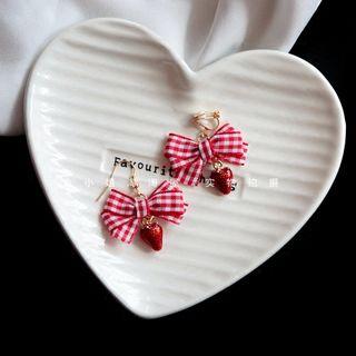 Bow Drop Earring / Clip-on Earring / Bow Faux-pearl Bracelet