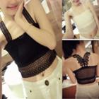 Butterfly Sleeveless Lace Top