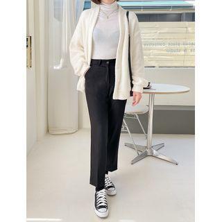 Belted-side Straight-leg Pants