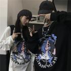 Long Sleeve Round Neck Cartoon Print T-shirt