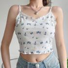 Lettuce Edge Floral Cropped Camisole Top