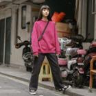 Plain Sweatshirt Fuchsia - One Size