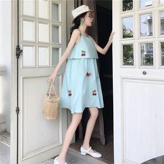 Cherry Sleeveless A-line Dress