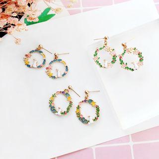 Rabbit Hoop Earring