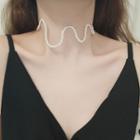Faux Pearl Wave Choker As Shown In Figure - One Size