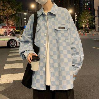 Checkered Cargo Shirt Jacket
