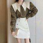 Floral Print Blouse / Mini Skirt