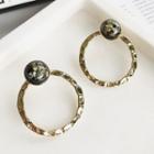 Alloy & Stone Hoop Earring