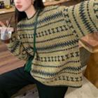 Patterned Sweater Brown - One Size