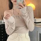 Set: Halter-neck Camisole Top + Cardigan