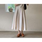 High-waist Long Pleated Skirt