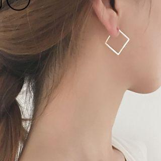 Square Stainless Steel Earring 1 Pair - Rose Gold - One Size