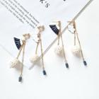 Non-matching Fuji & Cloud Bobble Dangle Earring