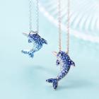 925 Sterling Silver Dolphin Pendant Necklace