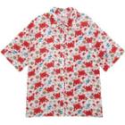 Short-sleeve Print Shirt Red - One Size