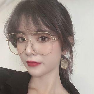 Double-bridge Metal Frame Eyeglasses Frame - Gold - One Size