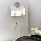 Rhinestone Alloy Fringed Earring 1 Pair - As Shown In Figure - One Size