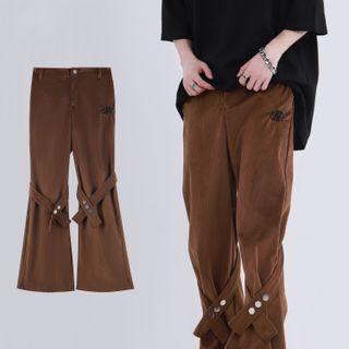 Embroidered Bootcut Pants