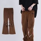 Embroidered Bootcut Pants