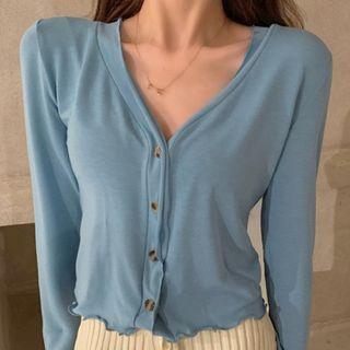 Lettuce Edge V-neck Cardigan