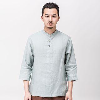 3/4-sleeved Linen Shirt