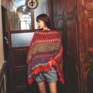 Fray Hem Cape