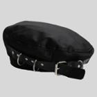 Hoop Studded Beret Hat Black - M
