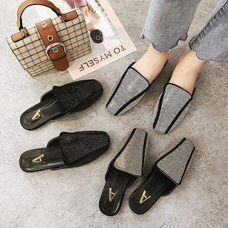 Sequined Slide Flats