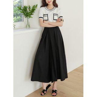 Inverted-pleat Maxi Culottes
