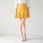 Band-waist A-line Miniskirt